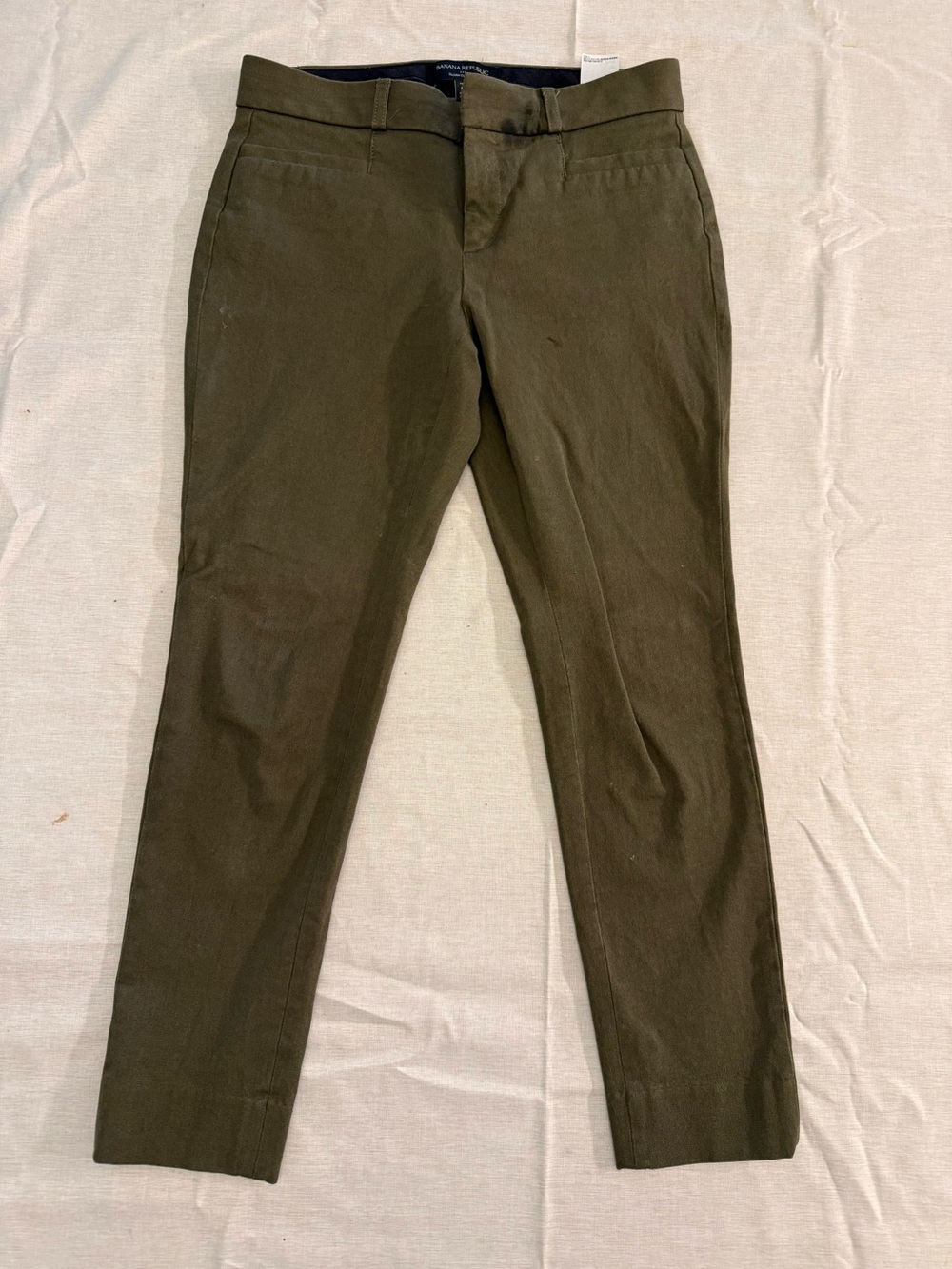 Banana Republic Women's Sloan Curvy Fit Pants in Olive Green